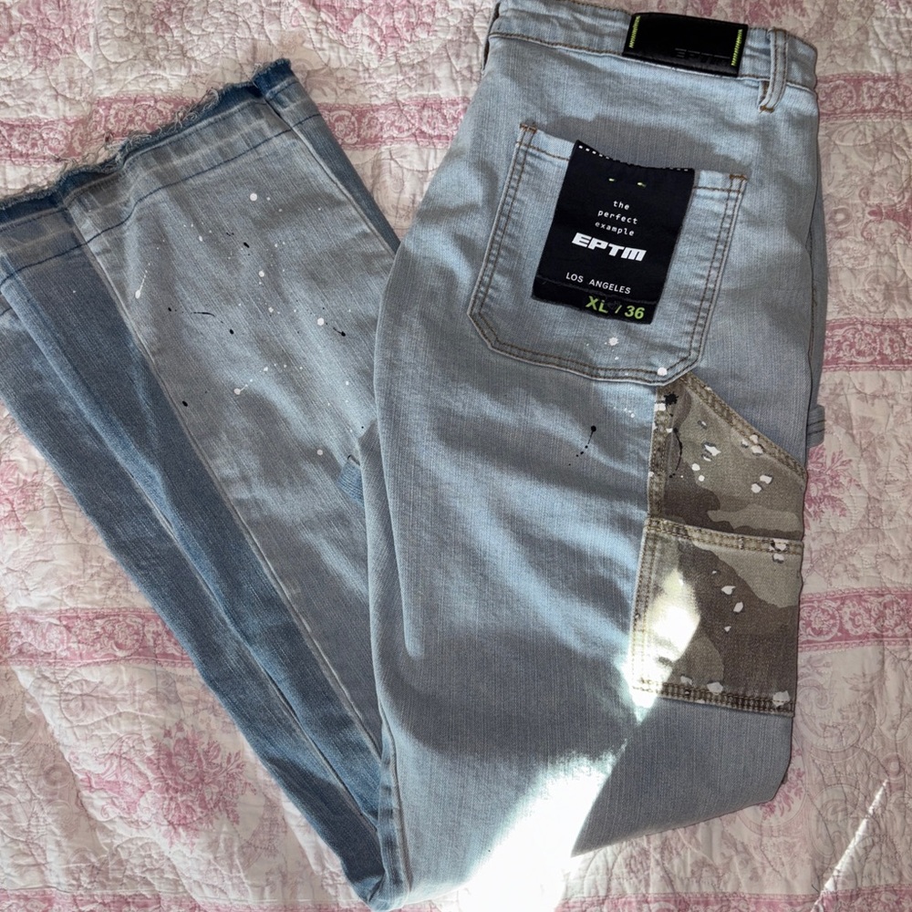 EPTM Light Blue Bootcut Jeans for Men